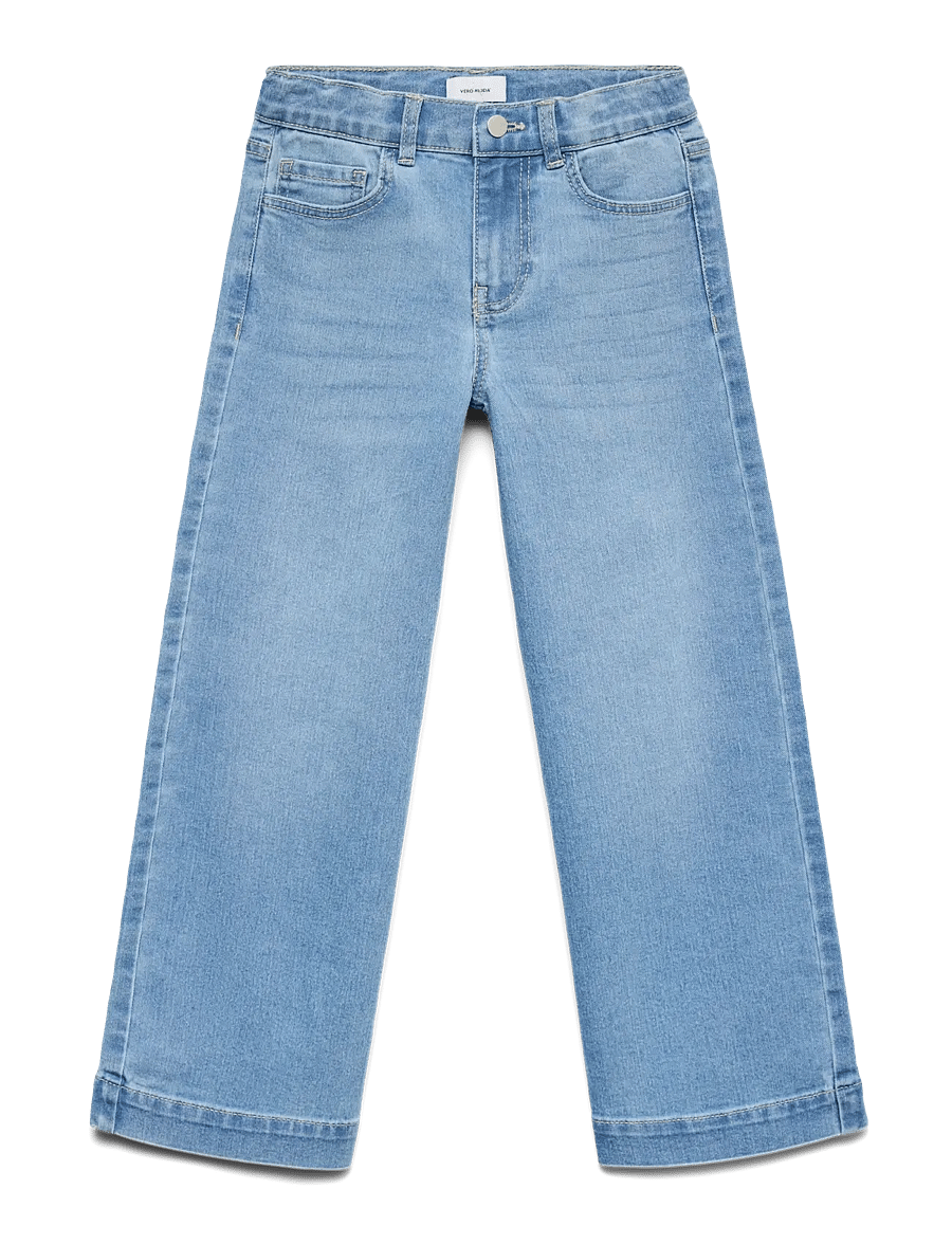 Vero Moda Girl - VMDAISY WIDE DENIM J VI3579 GIRL GA NOOS - hosen mit weitem bein - light blue denim - 1