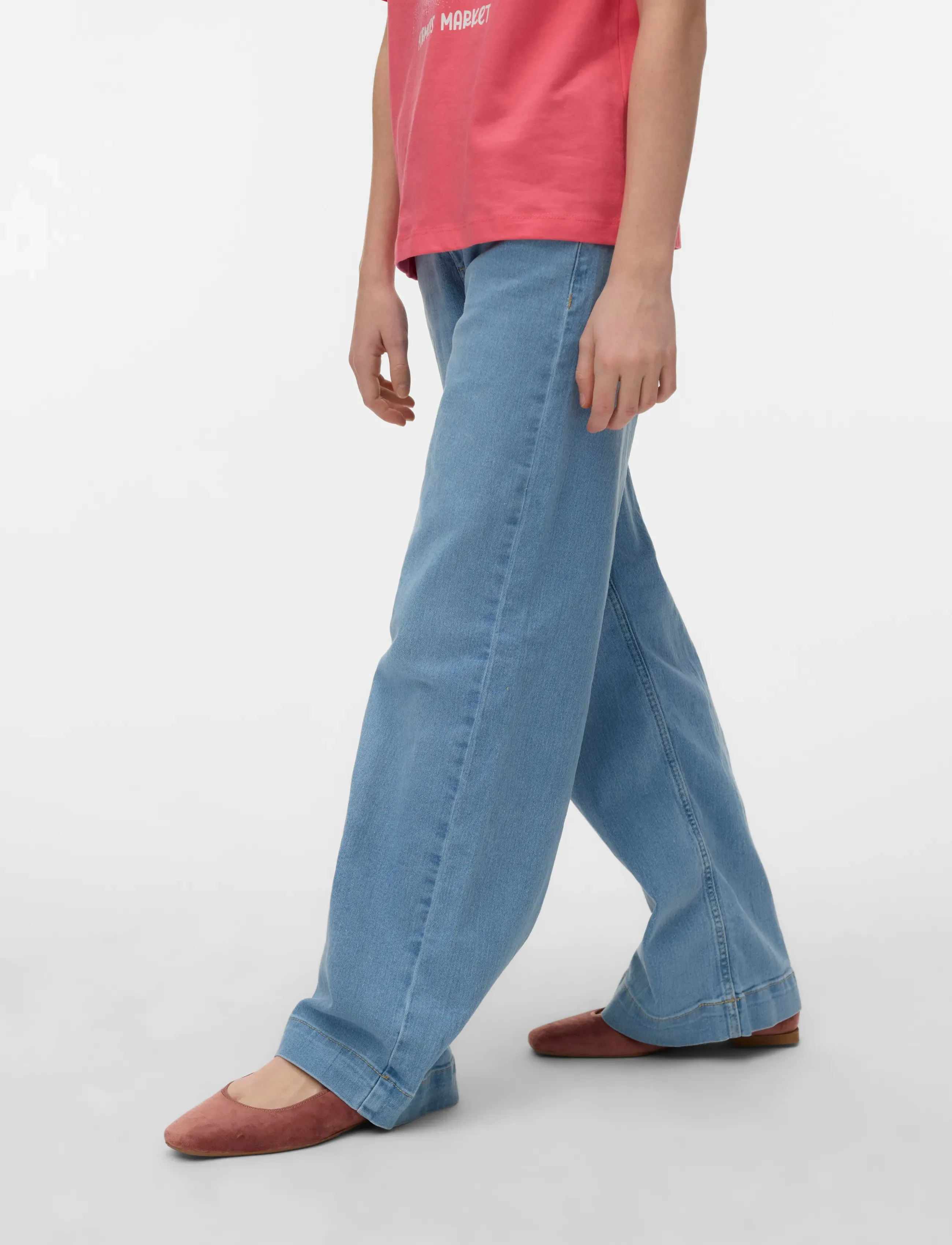 Vero Moda Girl - VMDAISY WIDE DENIM J VI3579 GIRL GA NOOS - wide leg jeans - light blue denim - 3