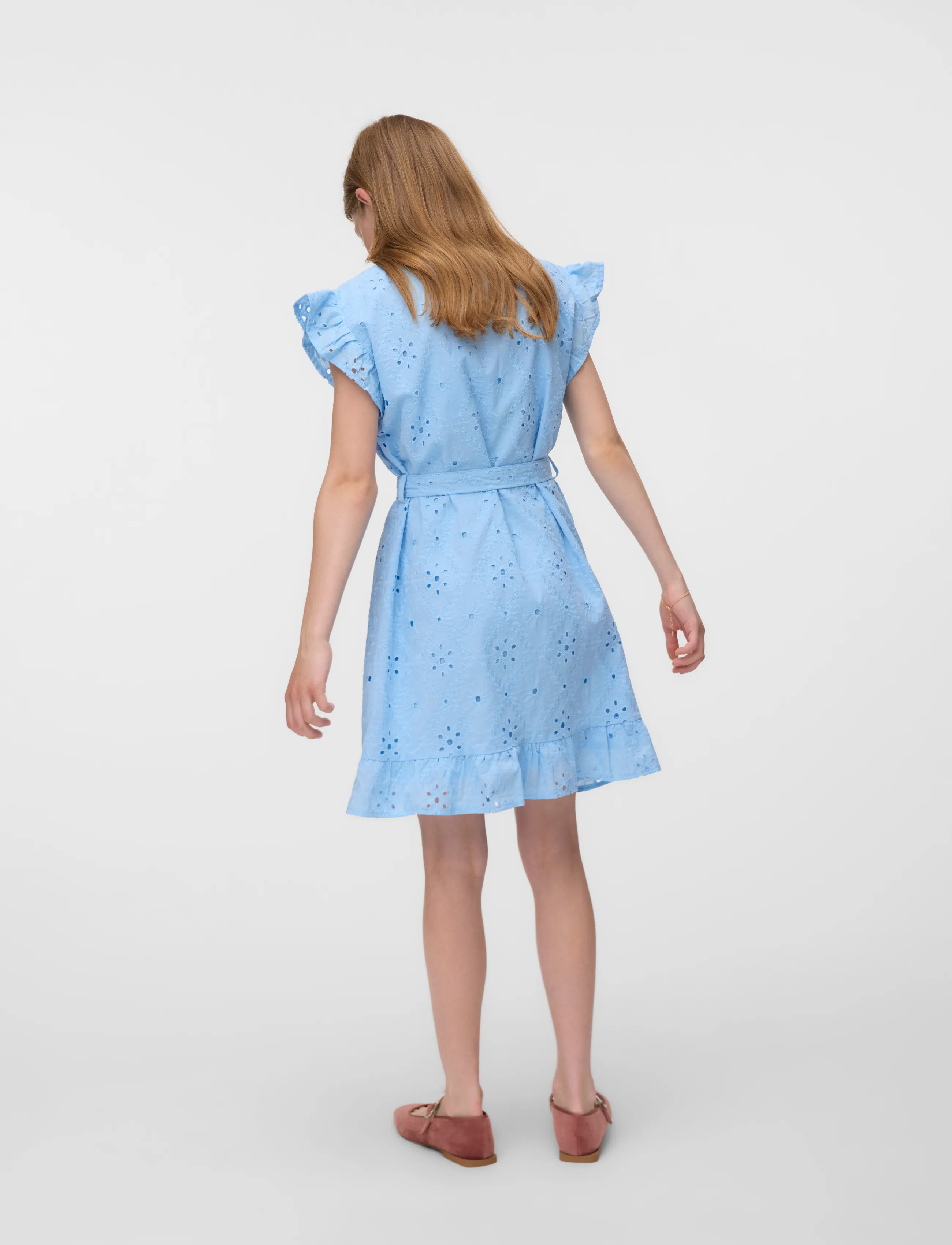 Vero Moda Girl - VMELIZA SHORT DRESS WVN GIRL - robes décontractées sans manches - cashmere blue - 3