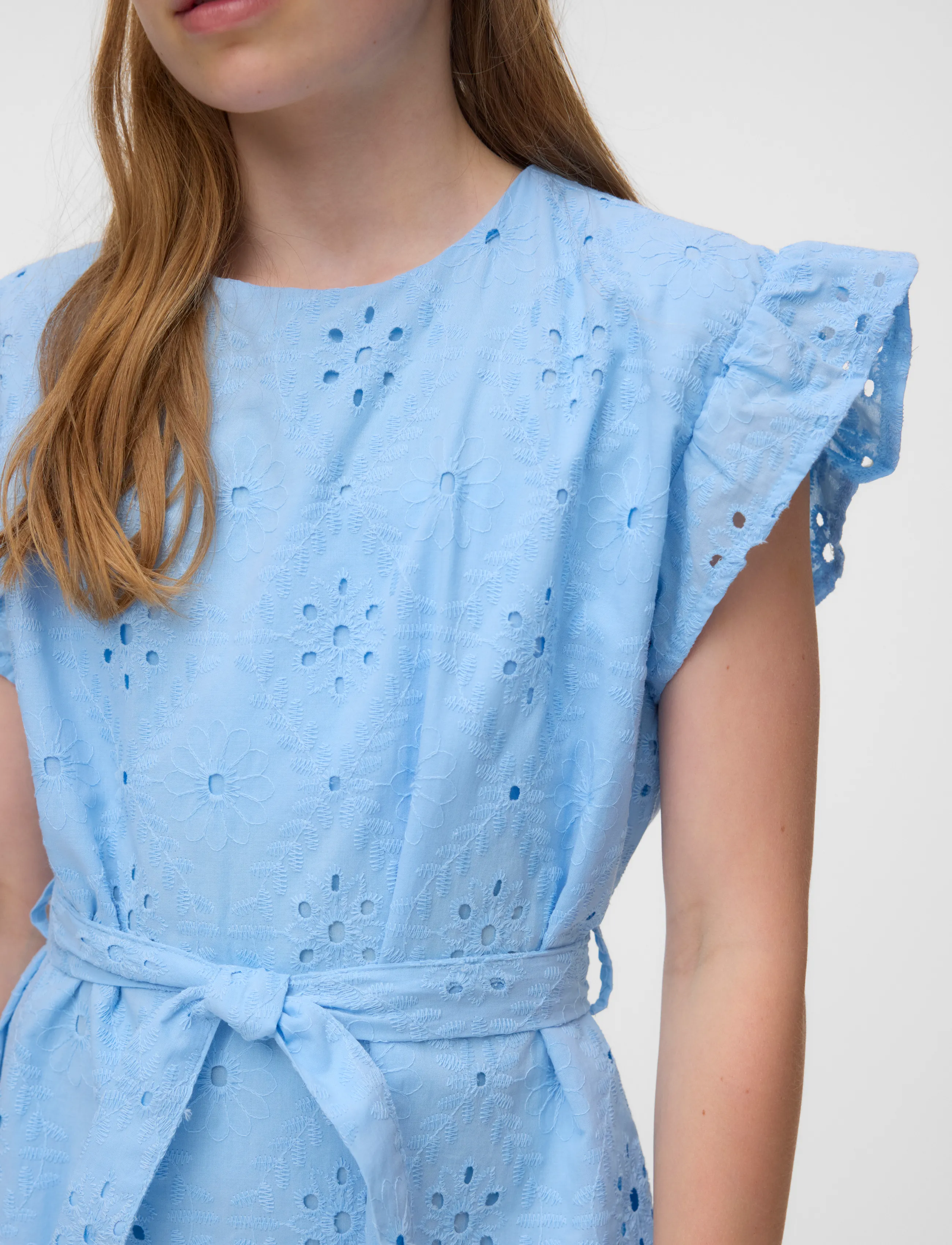 Vero Moda Girl - VMELIZA SHORT DRESS WVN GIRL - robes décontractées sans manches - cashmere blue - 5