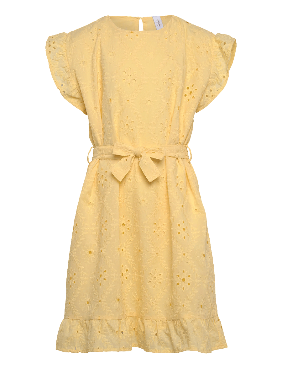 Vero Moda Girl - VMELIZA SHORT DRESS WVN GIRL - robes décontractées sans manches - pale banana - 1