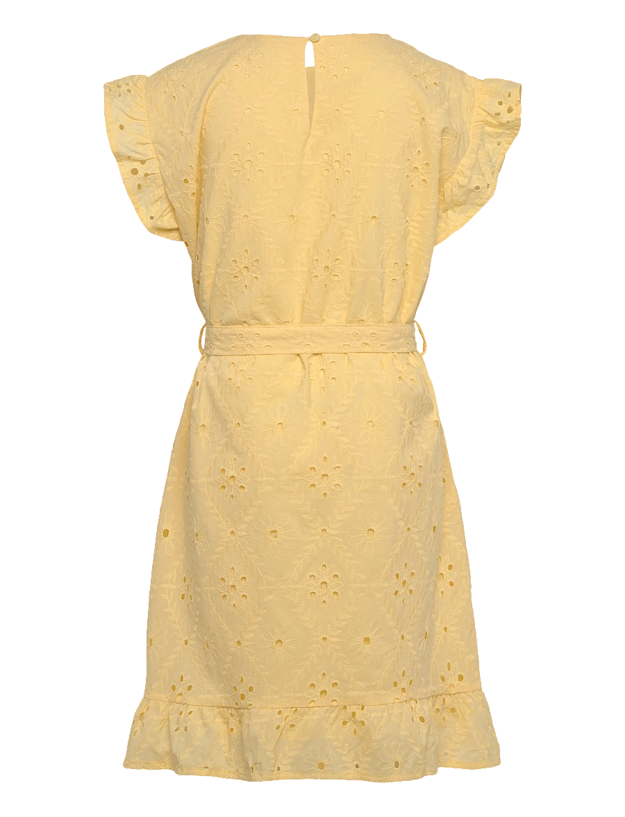 Vero Moda Girl - VMELIZA SHORT DRESS WVN GIRL - robes décontractées sans manches - pale banana - 2