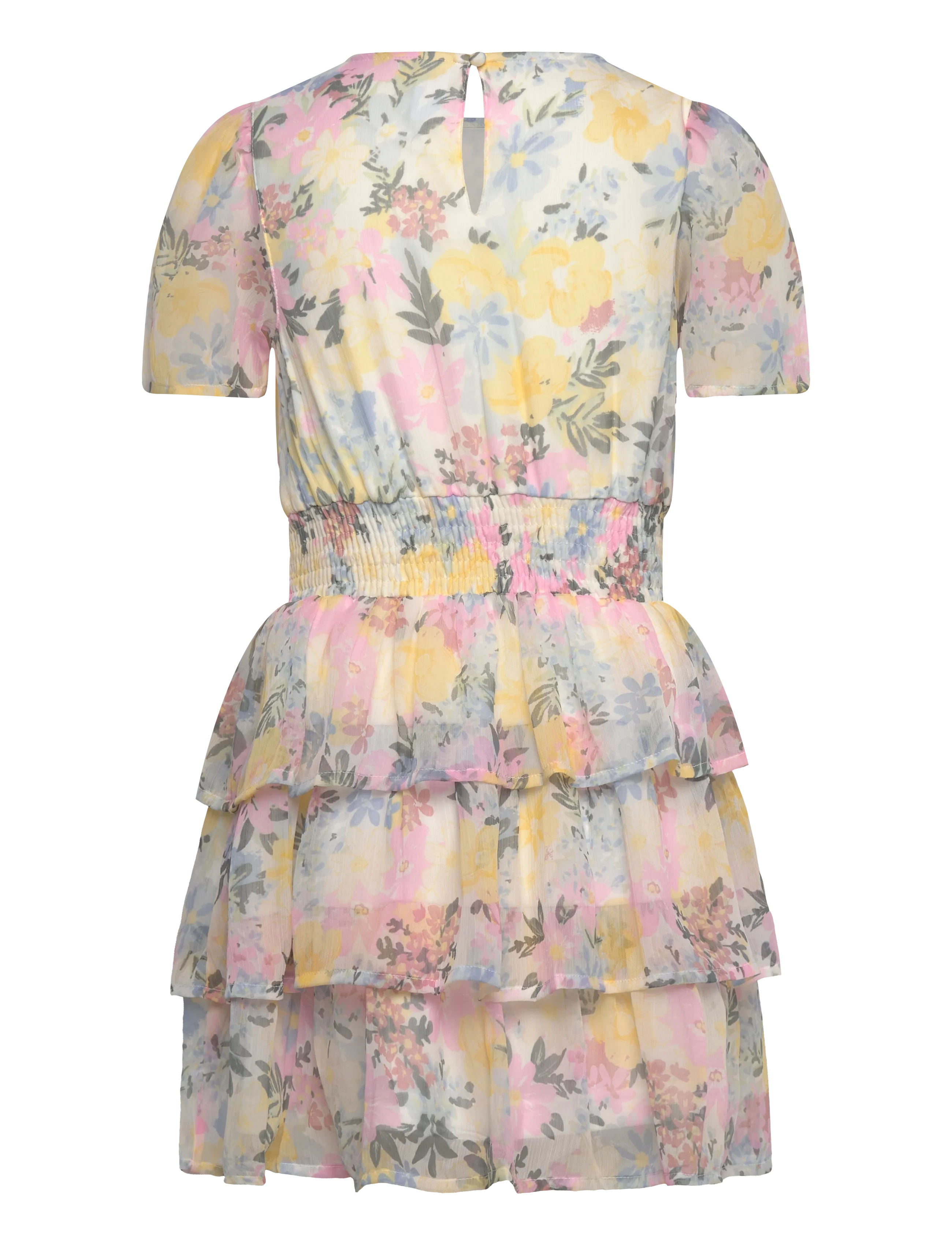 Vero Moda Girl - VMSMILLA SS SHORT LAYER DRESS WVN GIRL - robes décontractées à manches courtes - snow white - 1
