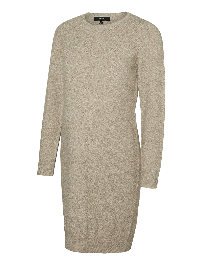 Vero Moda Maternity - VMMDOFFY LS O-NECK DRESS GA NOOS - strikkjoler - sepia tint - 1