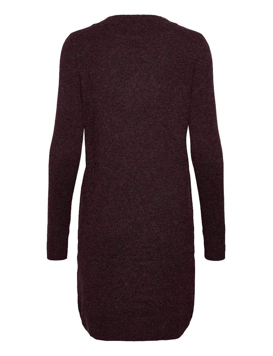 Vero Moda Maternity - VMMDOFFY LS O-NECK DRESS GA NOOS - strickkleider - winetasting - 2