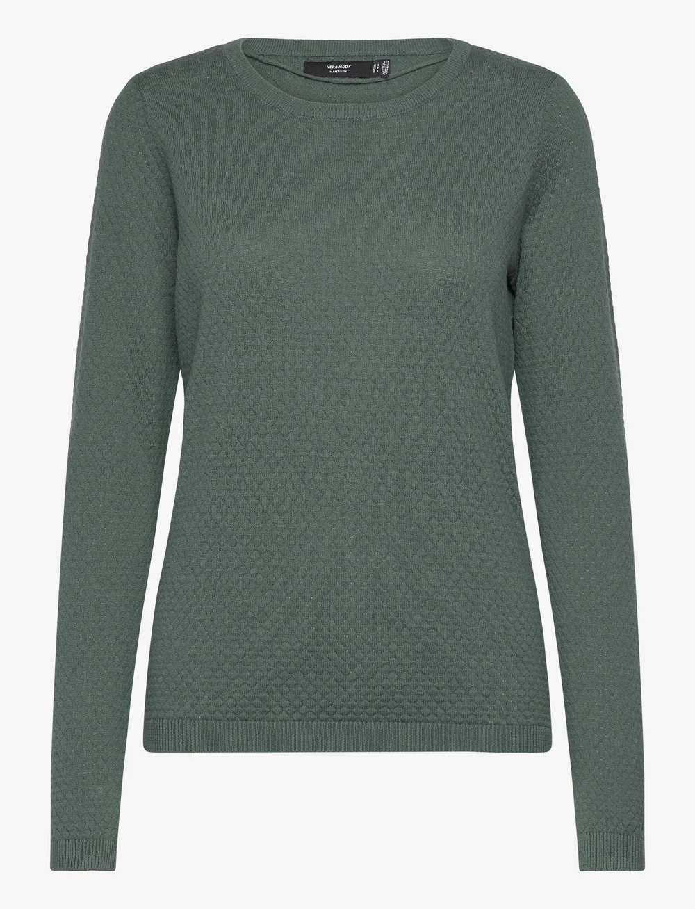 Vero Moda Maternity - VMMCARE STRUCTURE LS O-NECK BLOU NOOS - jumpers - balsam green - 0