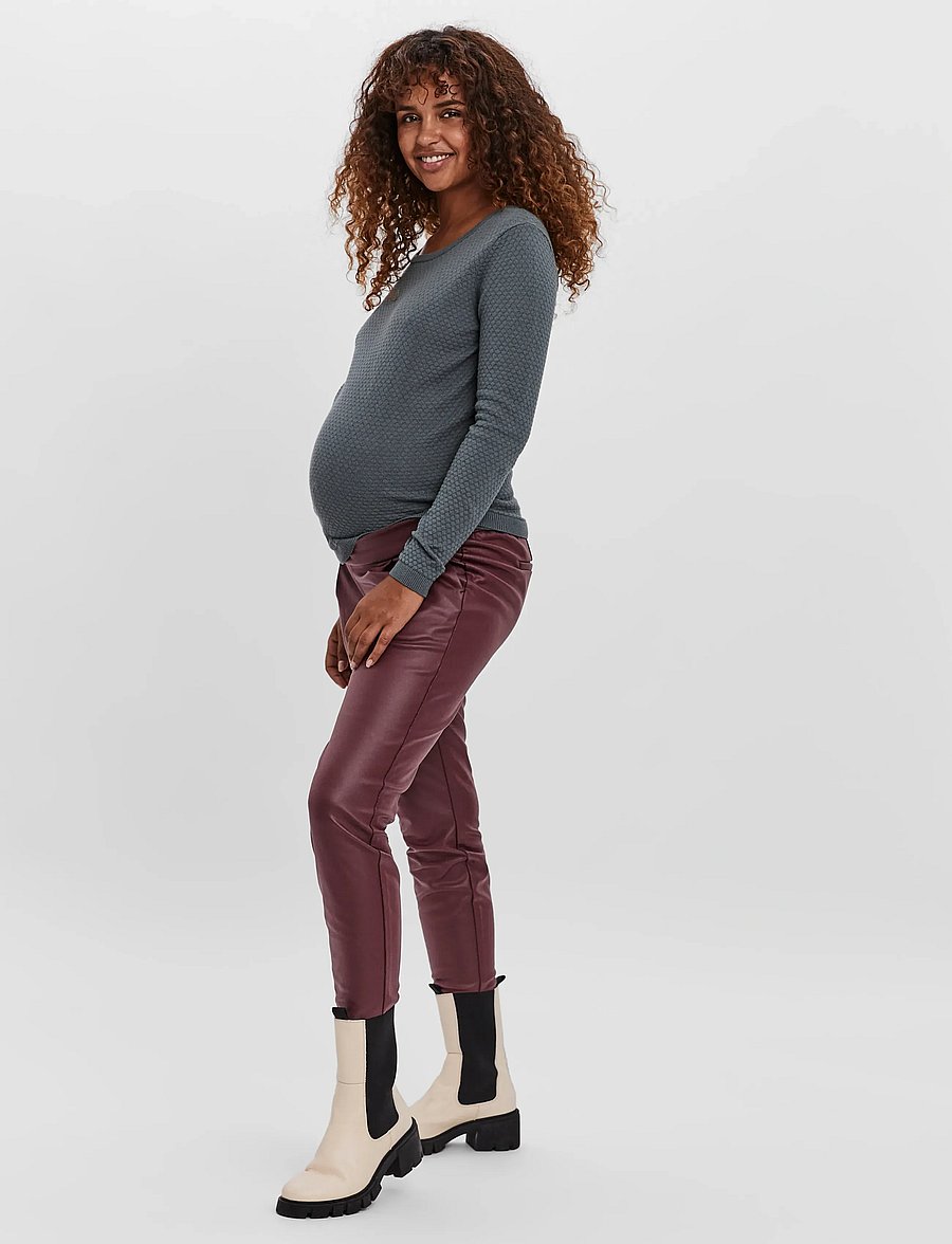 Vero Moda Maternity - VMMCARE STRUCTURE LS O-NECK BLOU NOOS - pullover - balsam green - 4