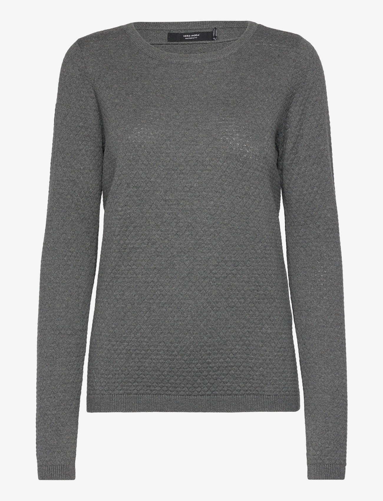Vero Moda Maternity - VMMCARE STRUCTURE LS O-NECK BLOU NOOS - pullover - medium grey melange - 0