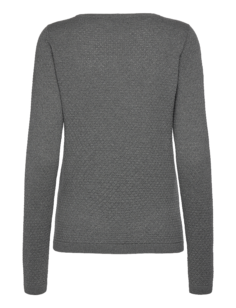 Vero Moda Maternity - VMMCARE STRUCTURE LS O-NECK BLOU NOOS - pullover - medium grey melange - 1