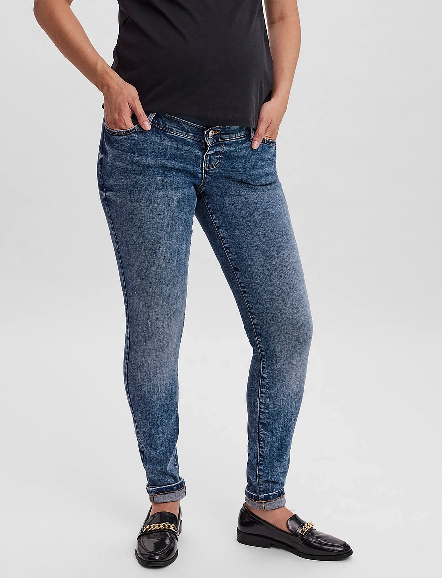 Vero Moda Maternity - VMMSOPHIA SKIN FOLD UP JNS VI3162 GA - teksad - medium blue denim - 0