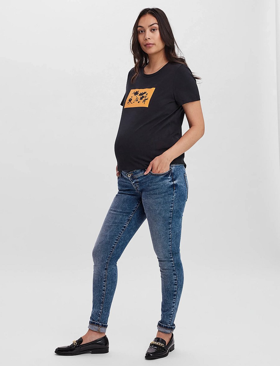 Vero Moda Maternity - VMMSOPHIA SKIN FOLD UP JNS VI3162 GA - teksad - medium blue denim - 4