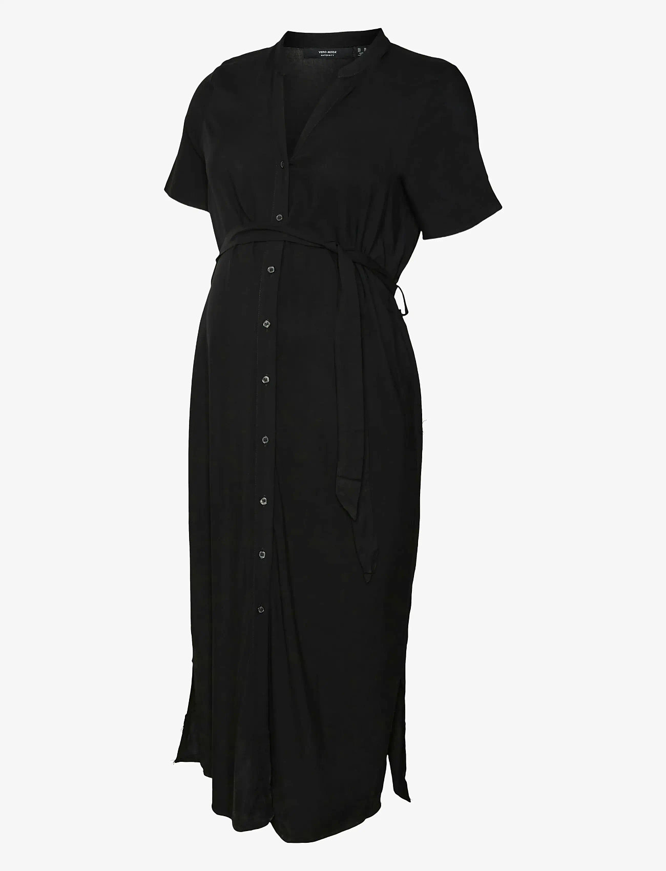 Vero Moda Maternity - VMMVICA S/S  SHIRT DRESS GA NOOS - sommerkleider - black - 1
