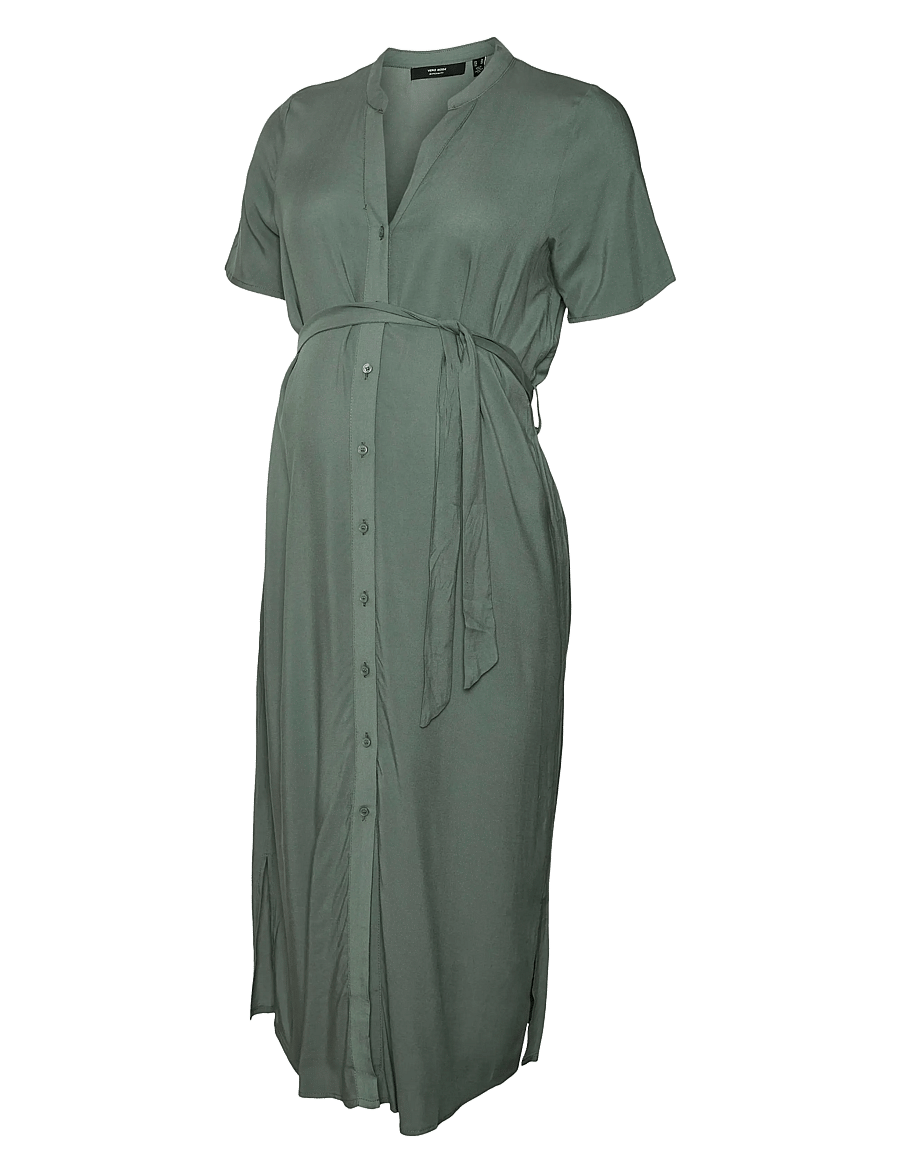Vero Moda Maternity - VMMVICA S/S SHIRT DRESS GA NOOS - sommerkleider - laurel wreath - 1