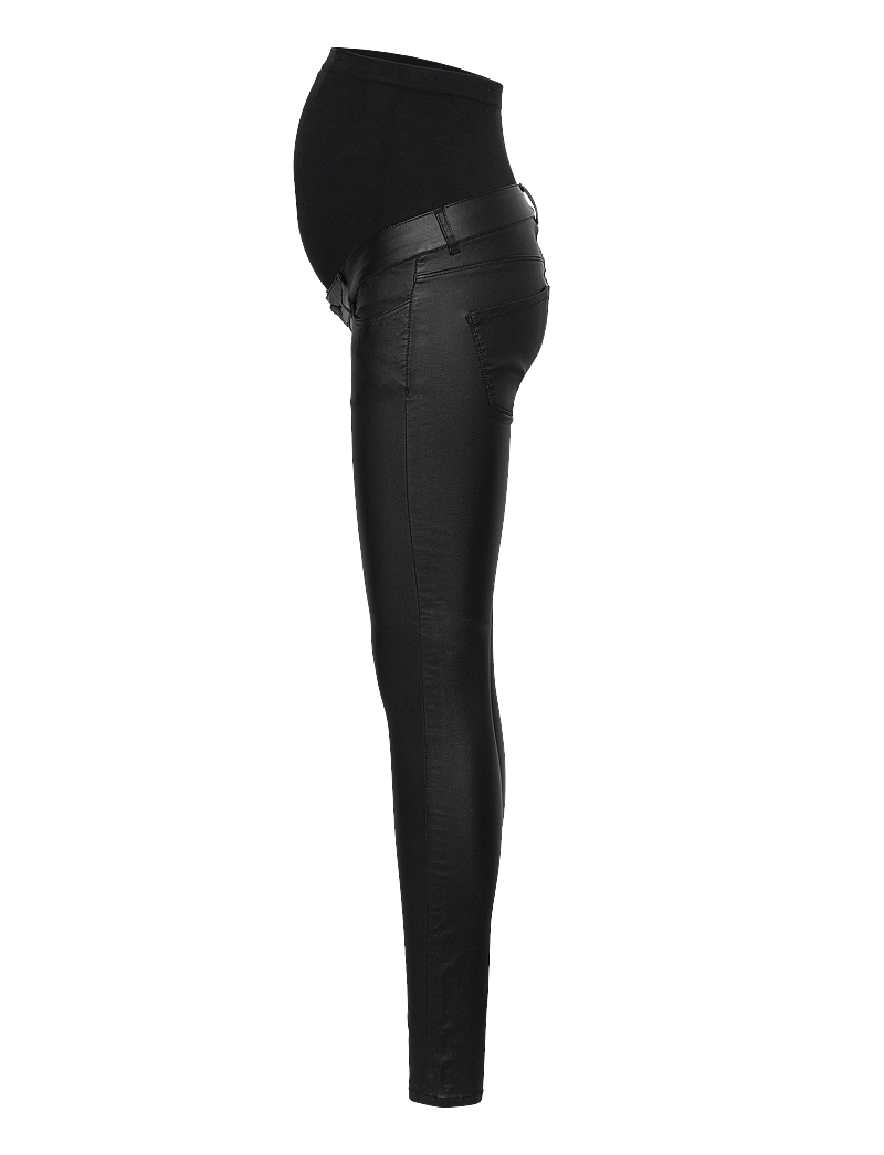 Vero Moda Maternity - VMMSEVEN SS SMOOTH COATED PANTS NOOS - slim fit hosen - black - 2