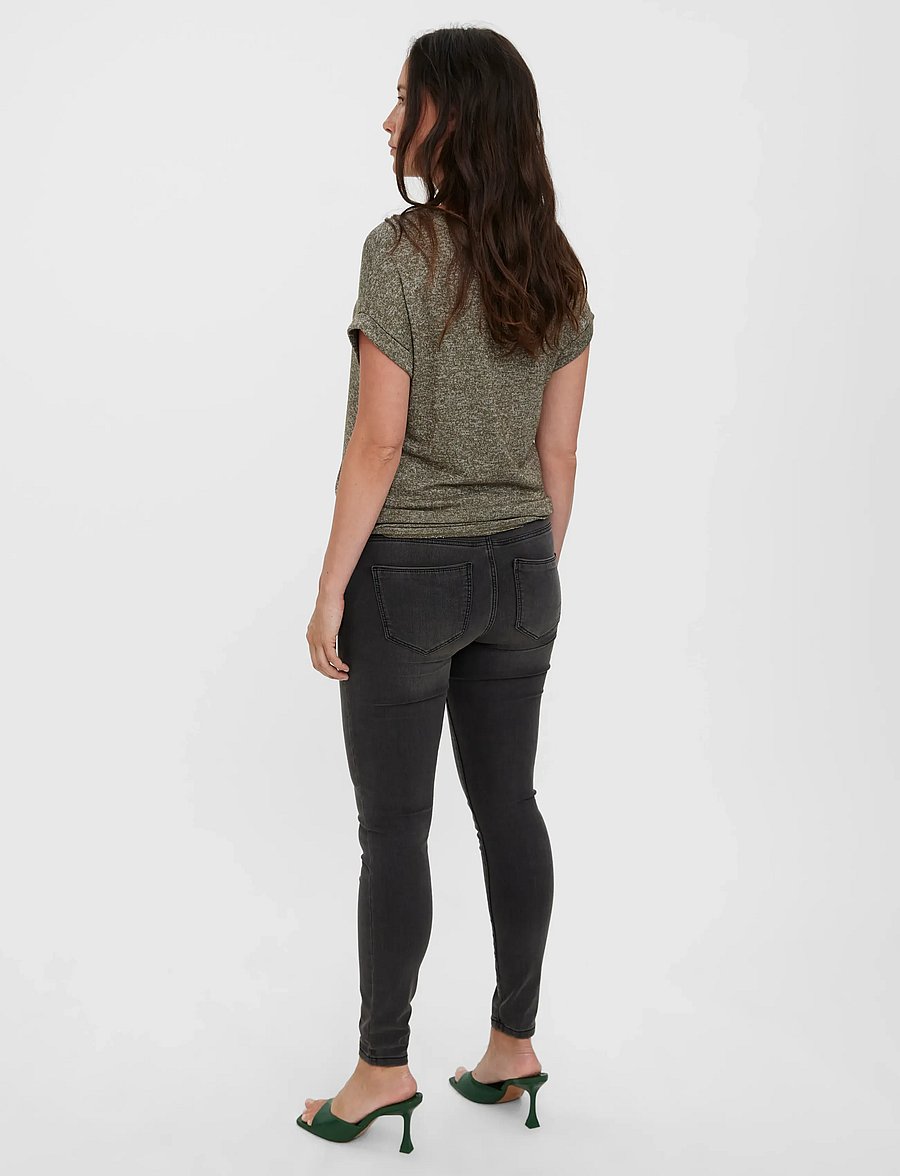 Vero Moda Maternity - VMMTANYA MR S PIPING JEANS VI207 GA NOOS - bas - dark grey denim - 4