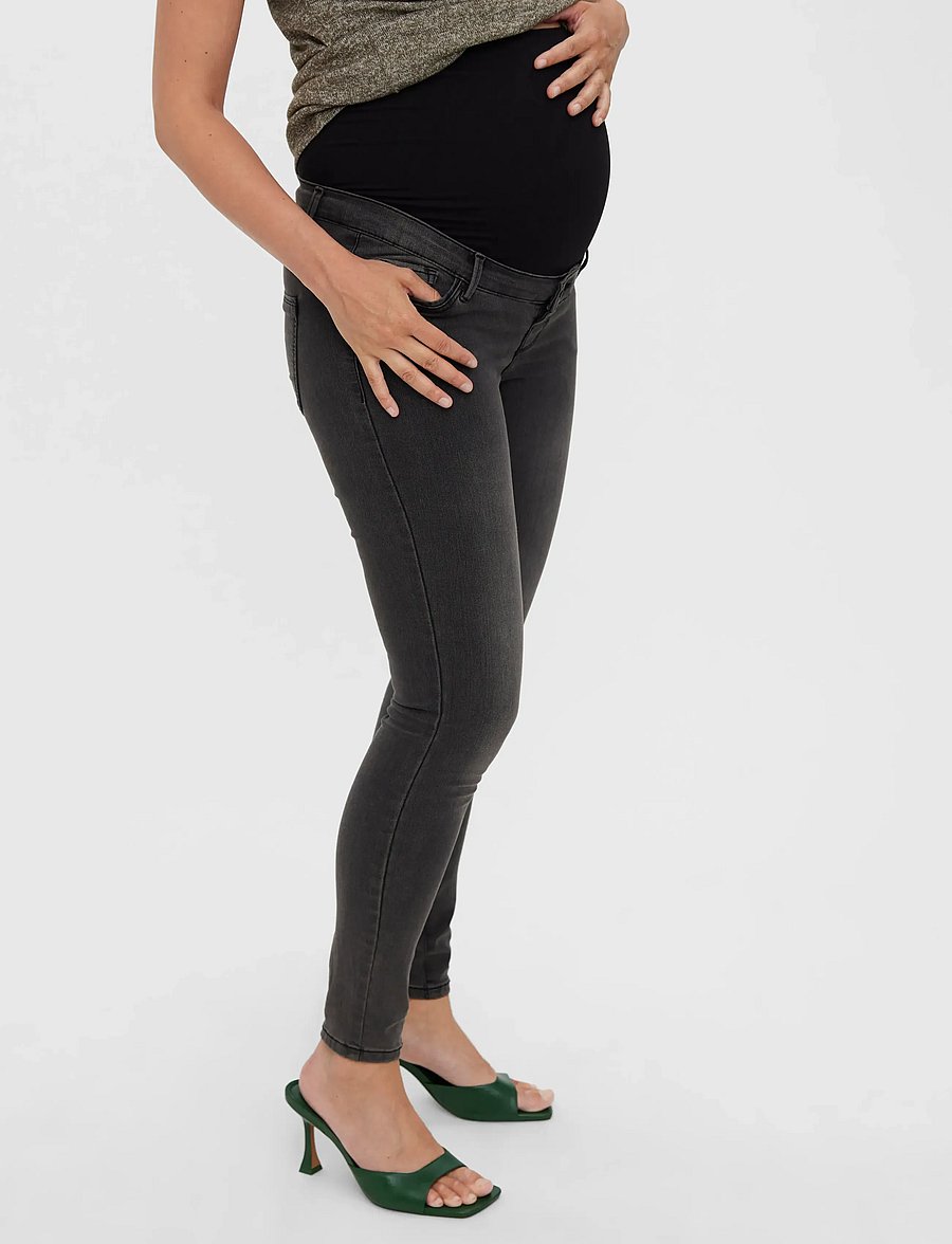 Vero Moda Maternity - VMMTANYA MR S PIPING JEANS VI207 GA NOOS - bas - dark grey denim - 5