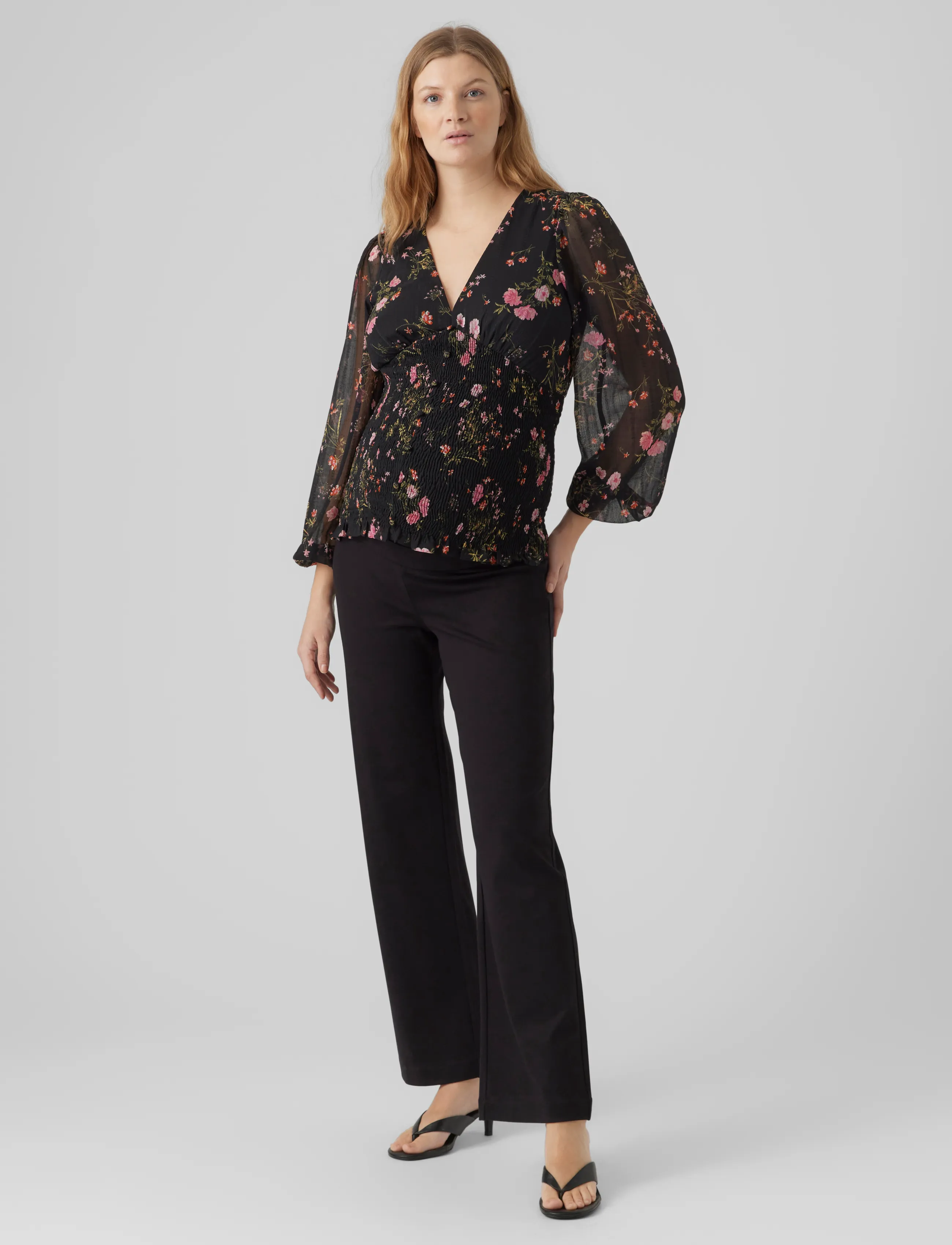 Vero Moda Maternity - VMMKAMMIE STRAIGHT JRS PANT GA - püksid ja seelikud - black - 4