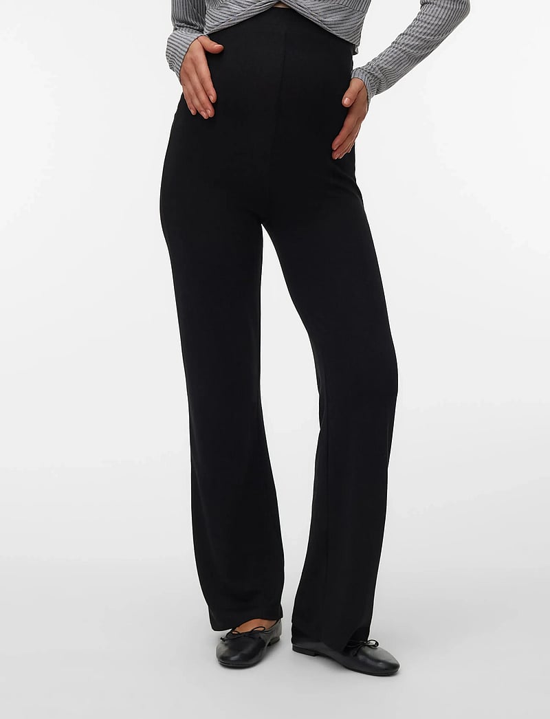 Vero Moda Maternity - VMMELLA WIDE FLARED PANT JRS NOOS - black - 0