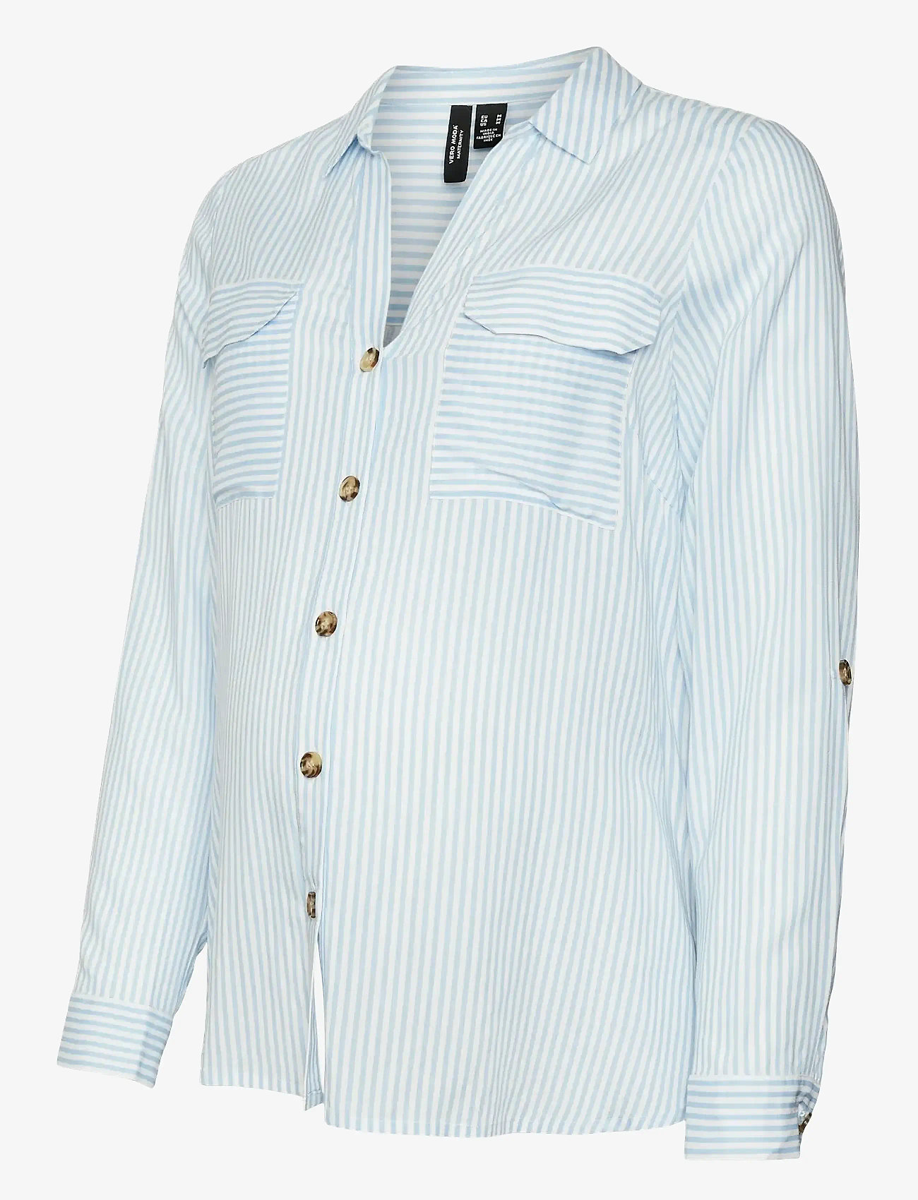 Vero Moda Maternity - VMMBUMPY L/S SHIRT NEW NOOS - langärmlige hemden - blue bell - 1