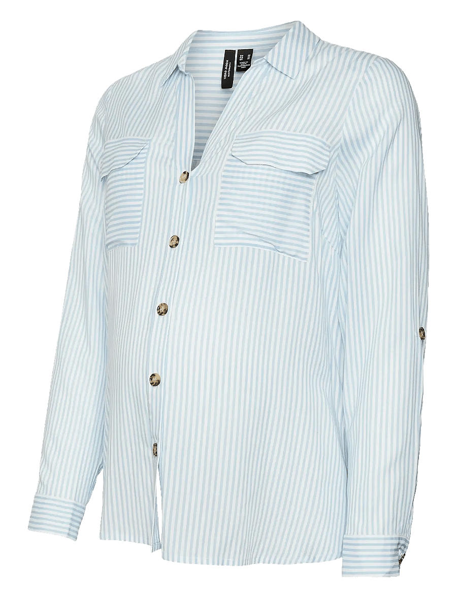 Vero Moda Maternity - VMMBUMPY L/S SHIRT NEW NOOS - långärmade skjortor - blue bell - 1