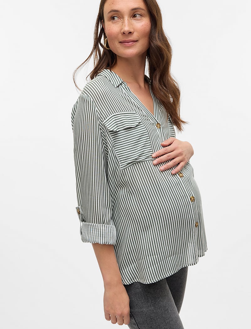 Vero Moda Maternity - VMMBUMPY L/S SHIRT NEW NOOS - pikkade varrukatega särgid - laurel wreath - 0