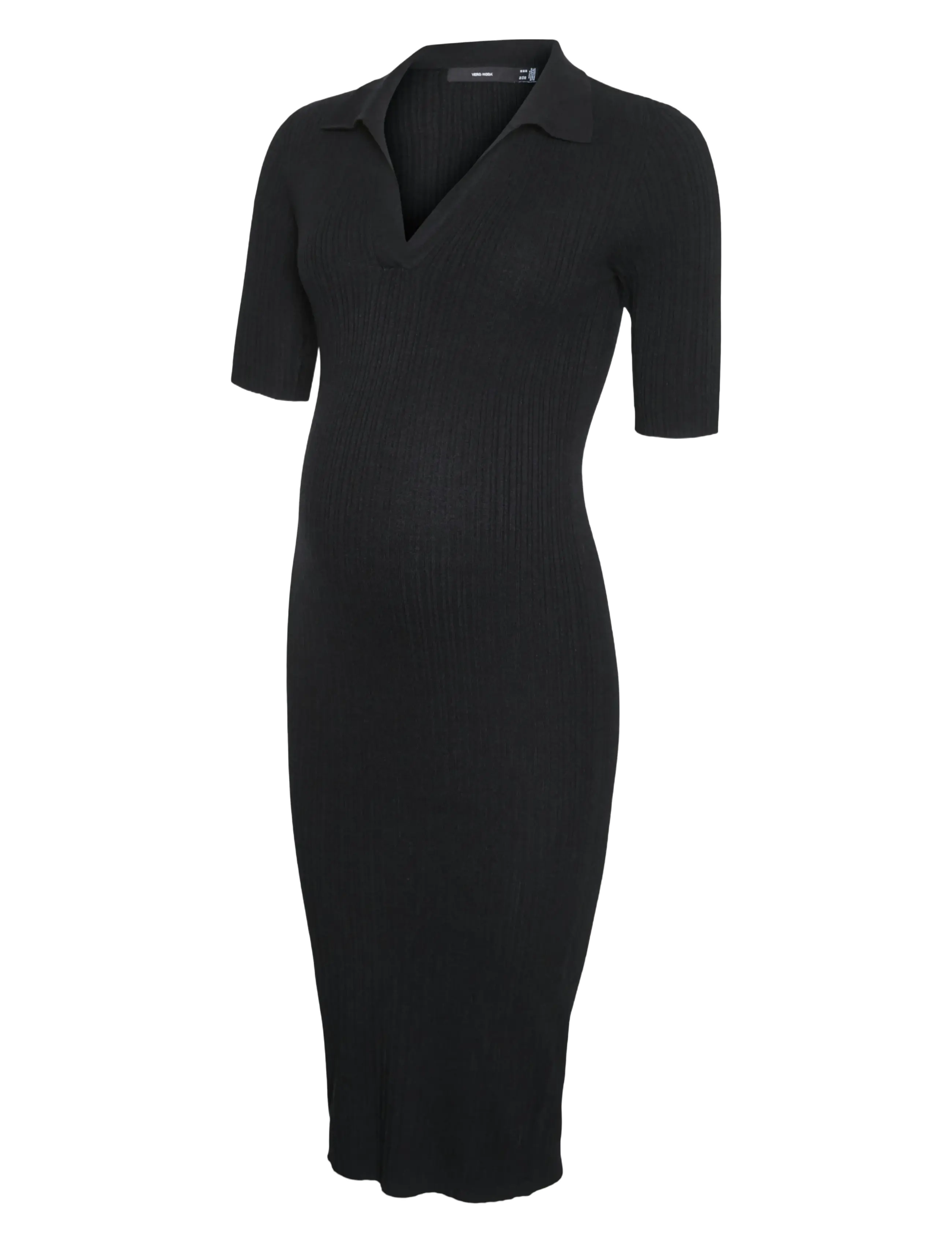 Vero Moda Maternity VMMHOLLY 2/4 POLO DRESS GA NOOS - Kleider - BLACK / black