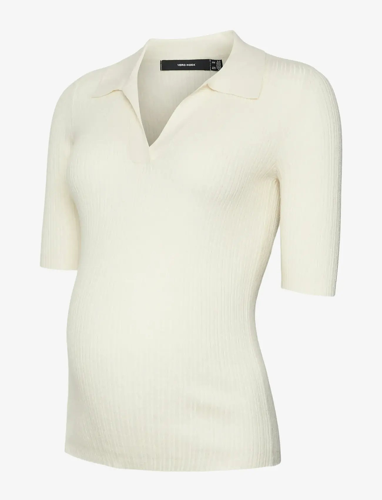Vero Moda Maternity - VMMHOLLY 2/4 POLO PULLOVER GA NOOS - alussärgid - birch - 1