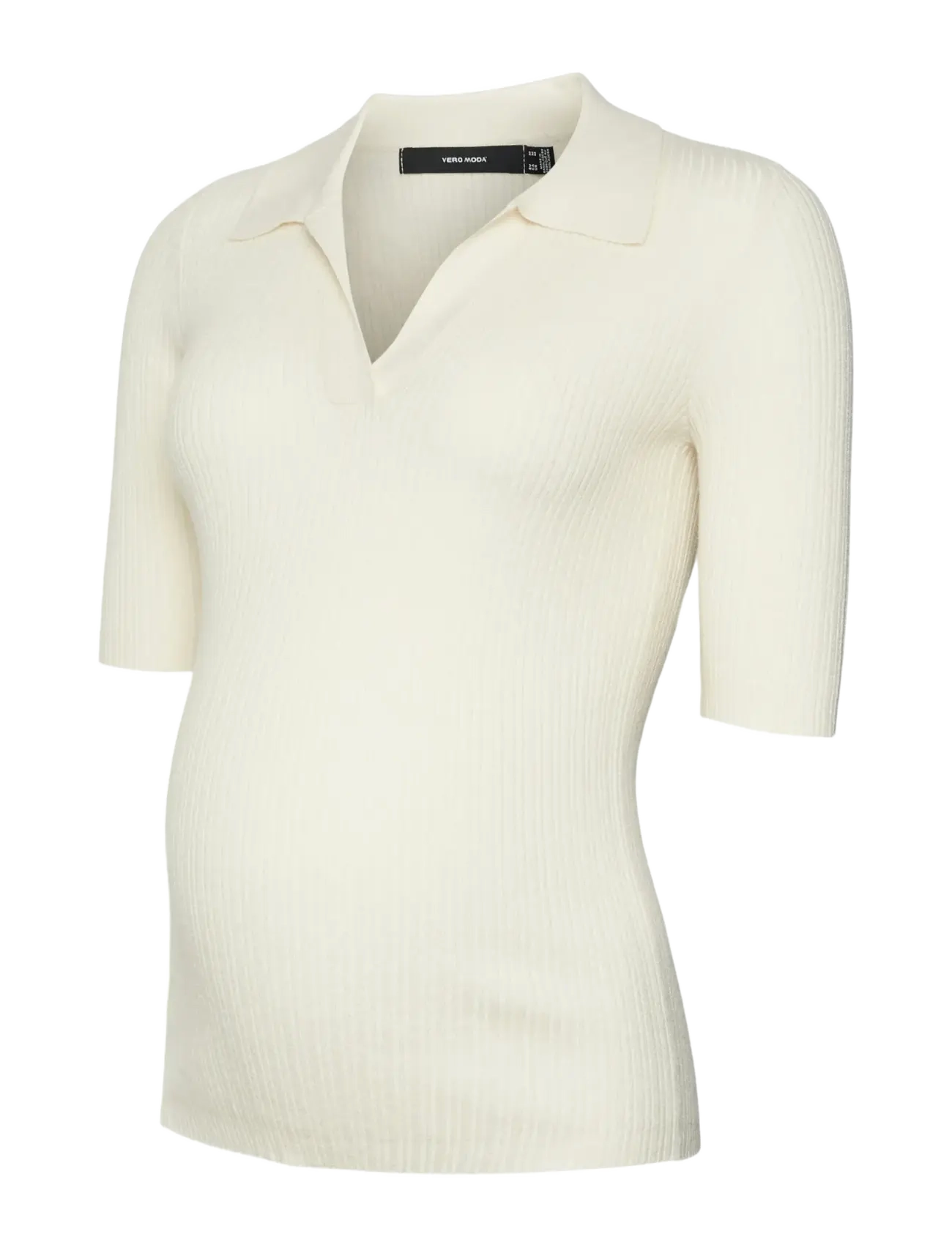 Vero Moda Maternity VMMHOLLY 2/4 POLO PULLOVER GA NOOS - Tøj - BIRCH / white