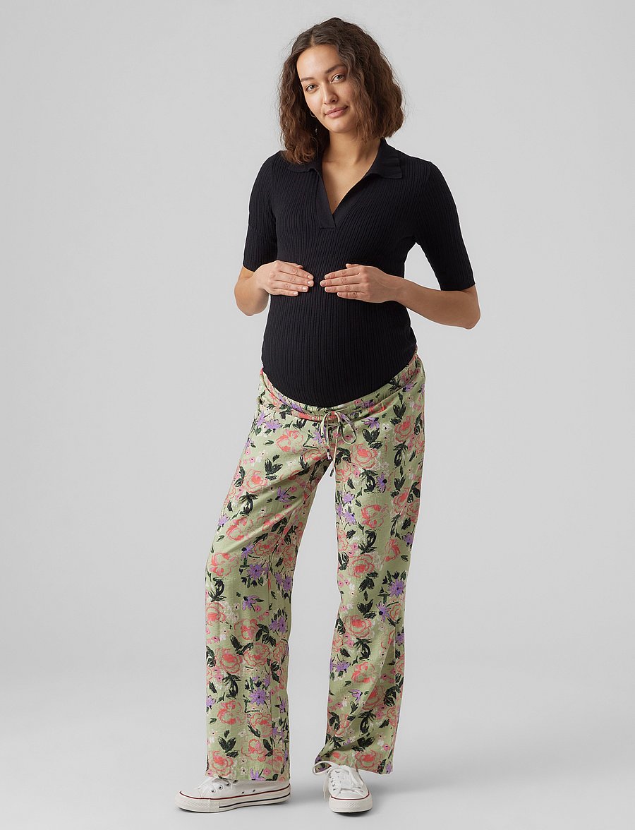 Vero Moda Maternity - VMMHOLLY 2/4 POLO PULLOVER GA NOOS - overdele - black - 3