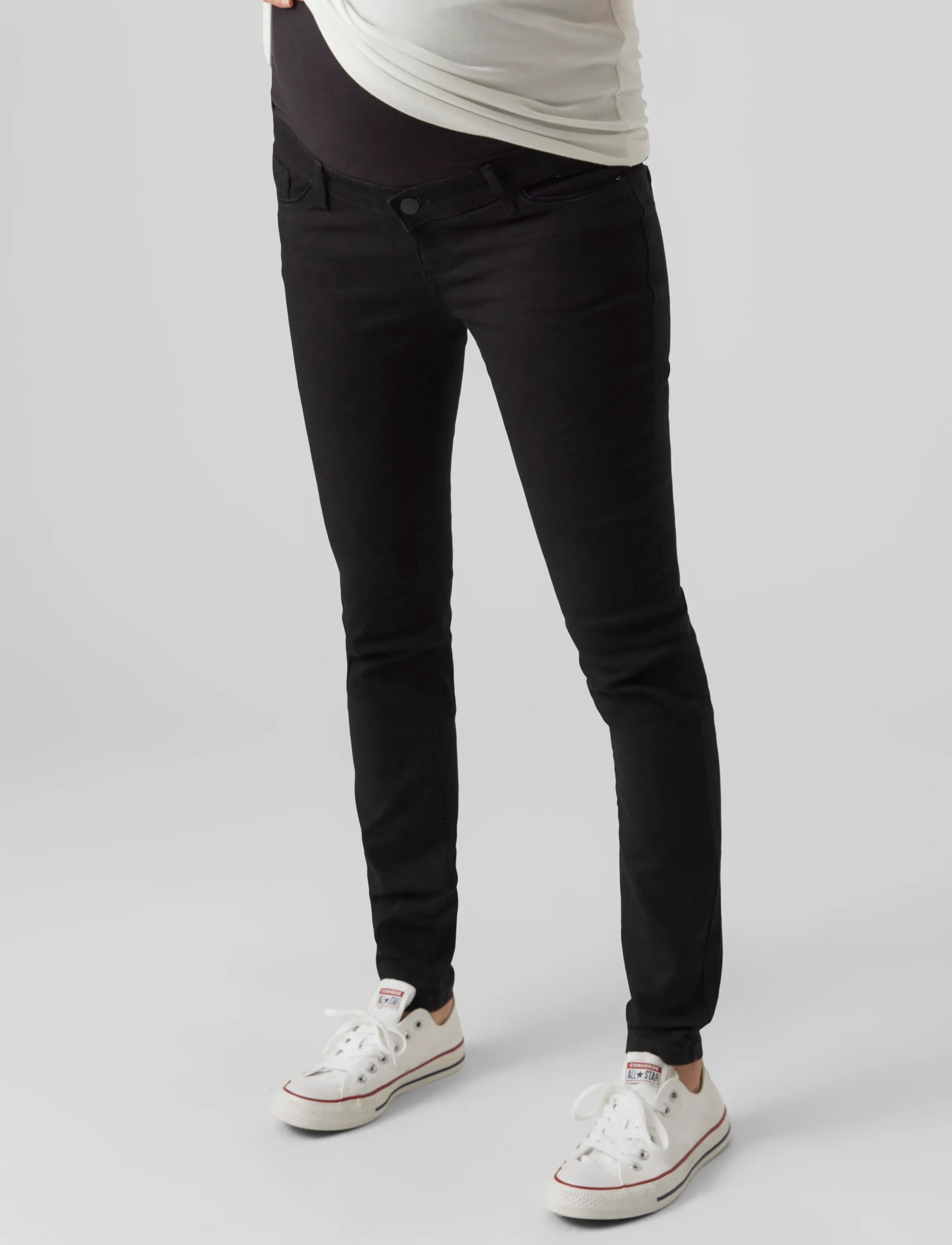Vero Moda Maternity Vmmtanya S Piping Jeans Vi120, Kvinder, Højtaljede Maternity Jeans, Sort, Str: M x 32