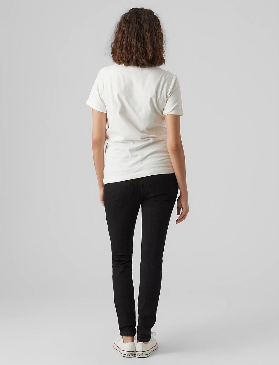 Vero Moda Maternity - VMMTANYA S PIPING JEANS VI120 NOOS - black - 2