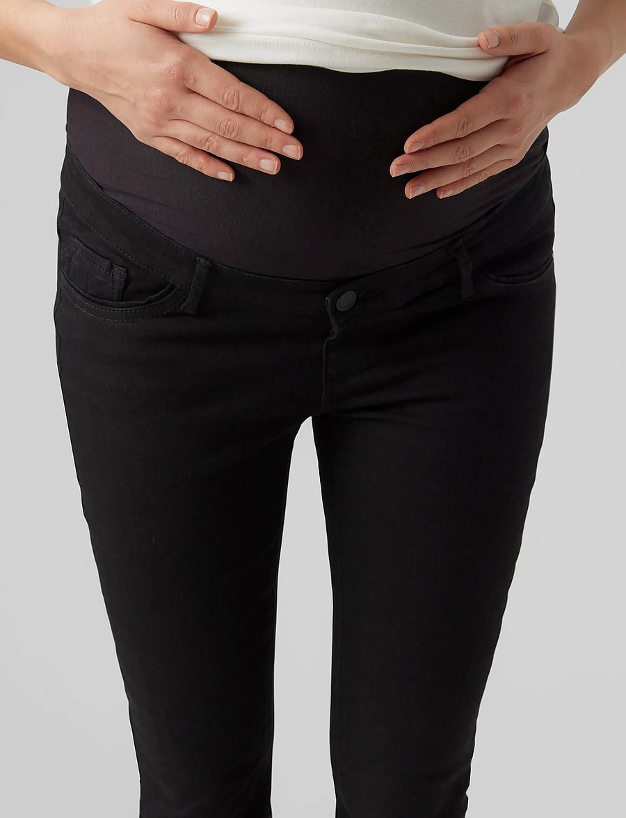 Vero Moda Maternity - VMMTANYA S PIPING JEANS VI120 NOOS - black - 4