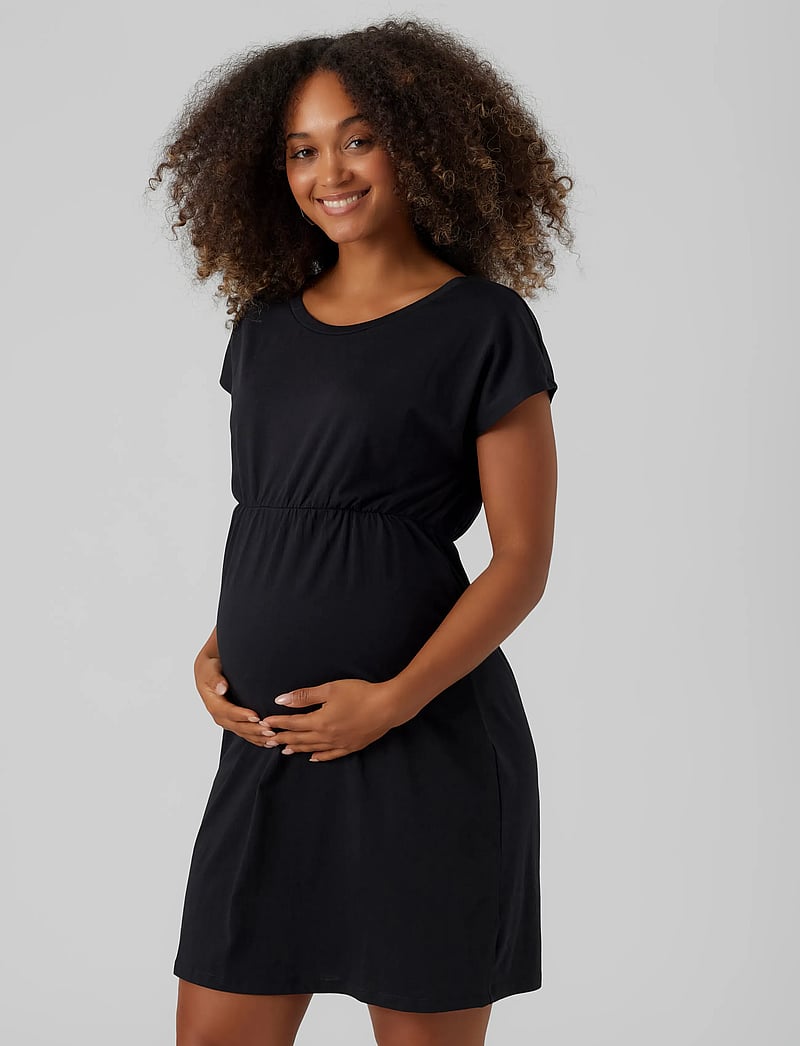Vero Moda Maternity - VMMLUNA SS SHORT DRESS 2-PACK - t-shirtkjoler - black - 5