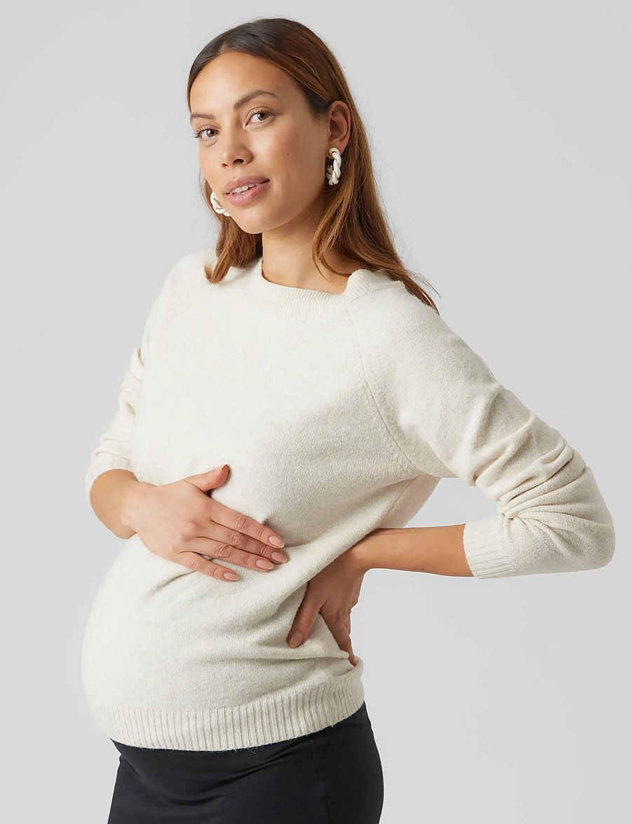 Vero Moda Maternity - VMMDOFFY LS O-NECK BLOUSE GA - oberteile - birch - 4