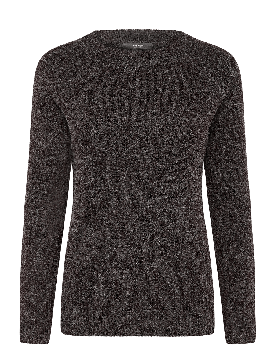 Vero Moda Maternity - VMMDOFFY LS O-NECK BLOUSE GA - overdele - chocolate torte - 0