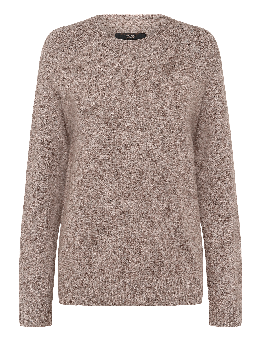 Vero Moda Maternity - VMMDOFFY LS O-NECK BLOUSE GA - topid - cocoa brown - 1