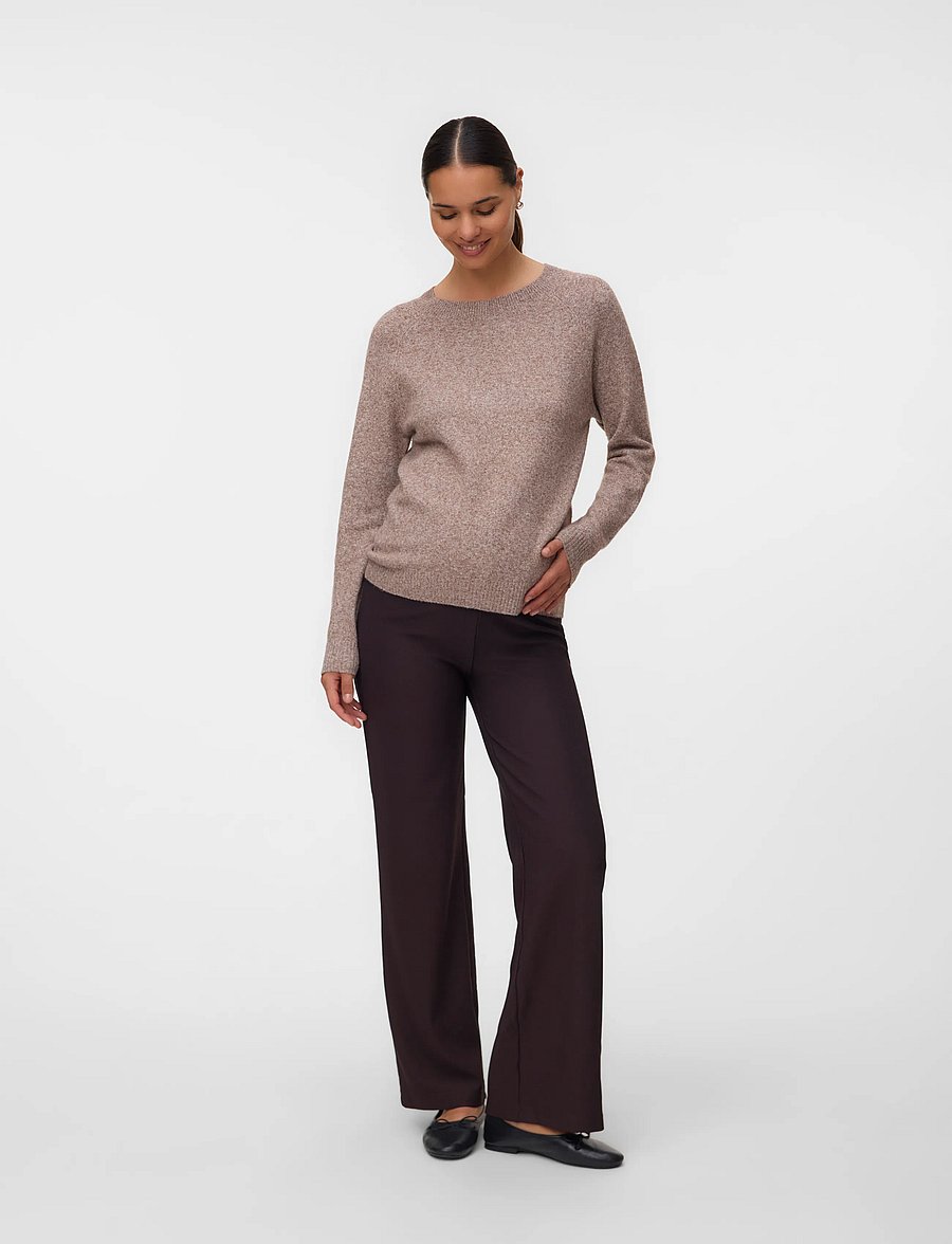 Vero Moda Maternity - VMMDOFFY LS O-NECK BLOUSE GA - topid - cocoa brown - 4