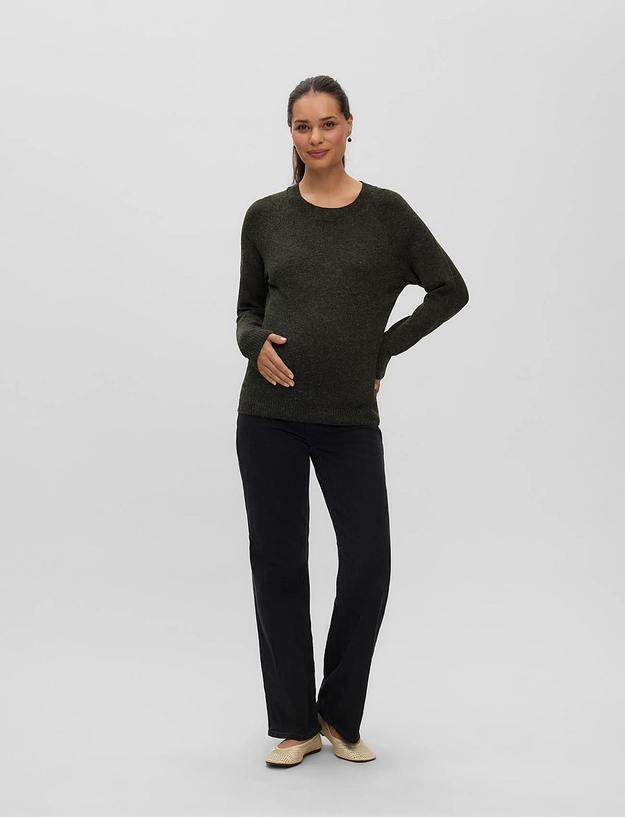 Vero Moda Maternity - VMMDOFFY LS O-NECK BLOUSE GA - oberteile - forest night - 0
