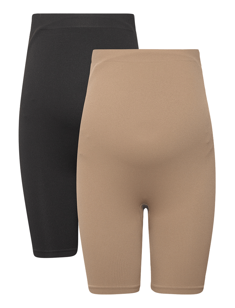 Vero Moda Maternity - VMMISA HW SEAMLESS BIKER SHORT 2P - underdele - tigers eye - 1