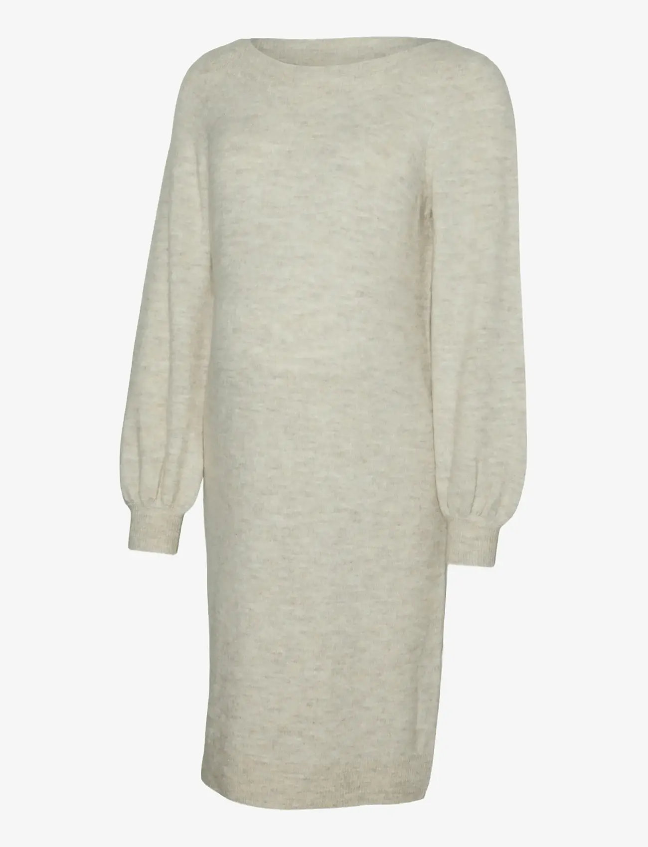 Vero Moda Maternity - VMMLEFILE BALLOON LS BOATNECK DRESS NOOS - knitted dresses - birch - 1