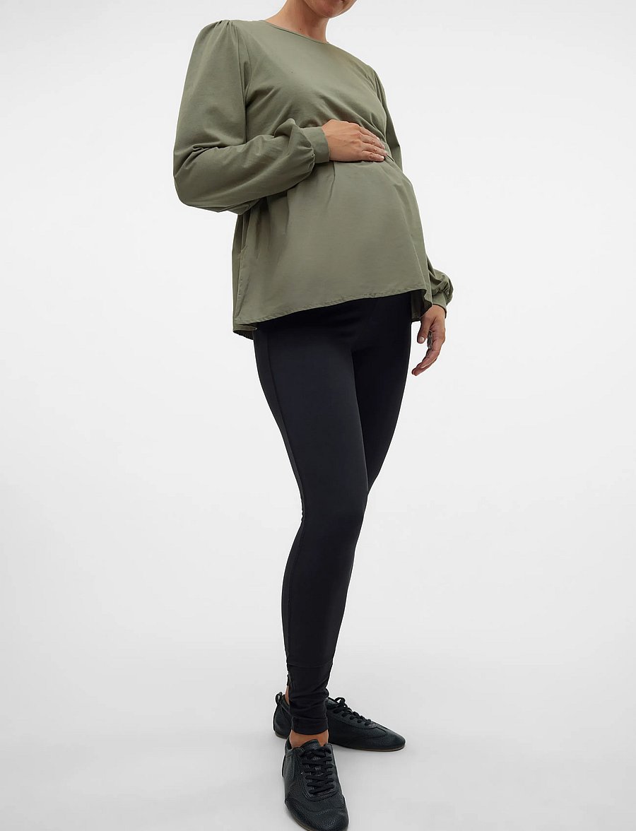 Vero Moda Maternity - VMMMINA HW LEGGINGS BF JRS - püksid ja seelikud - black - 0