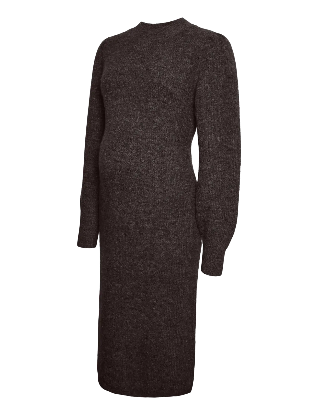 Vero Moda Maternity VMMVILLA LS O-NECK DRESS GA LCS - Midikleider - CHOCOLATE TORTE / brown
