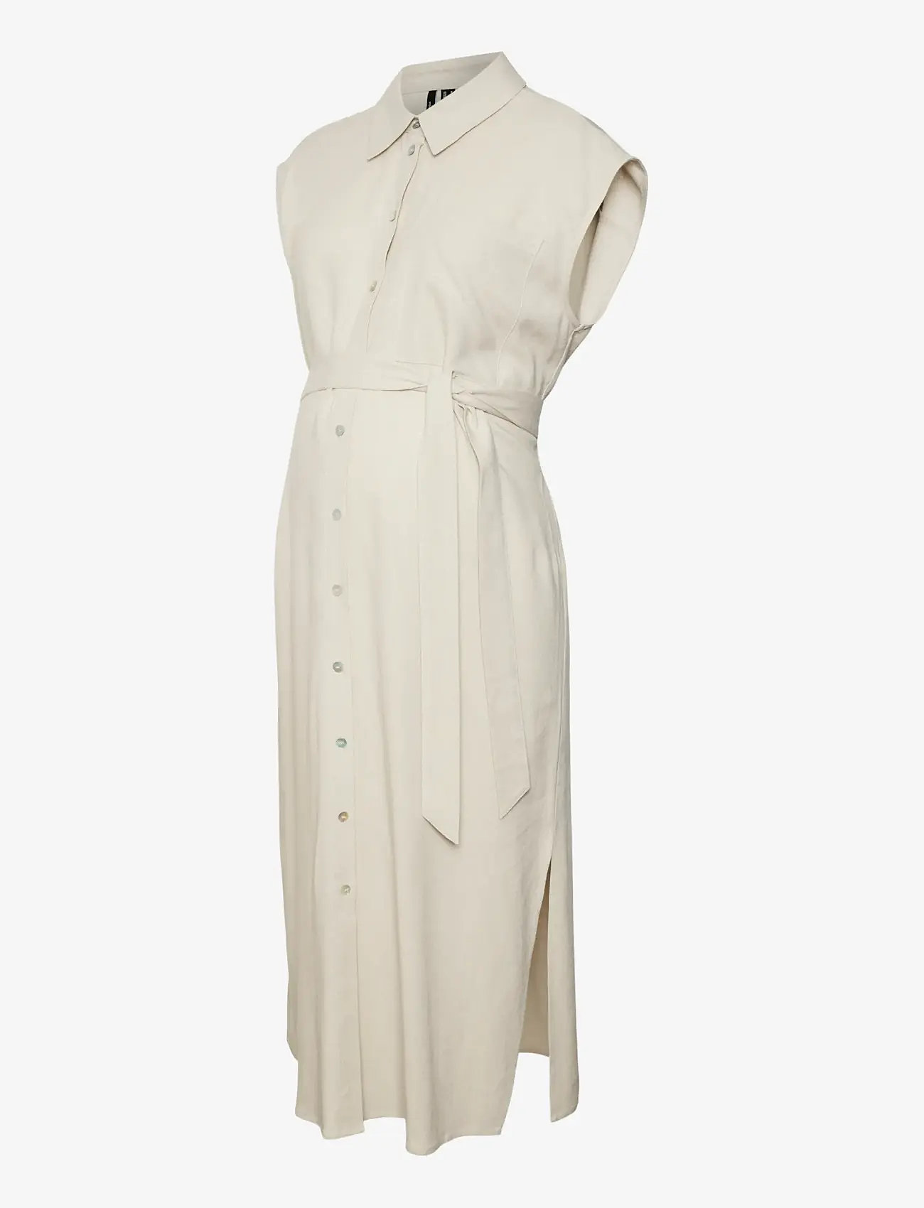 Vero Moda Maternity - VMMMYMILO SL CALF SHIRT DRESS WVN - skjortekjoler - silver lining - 1