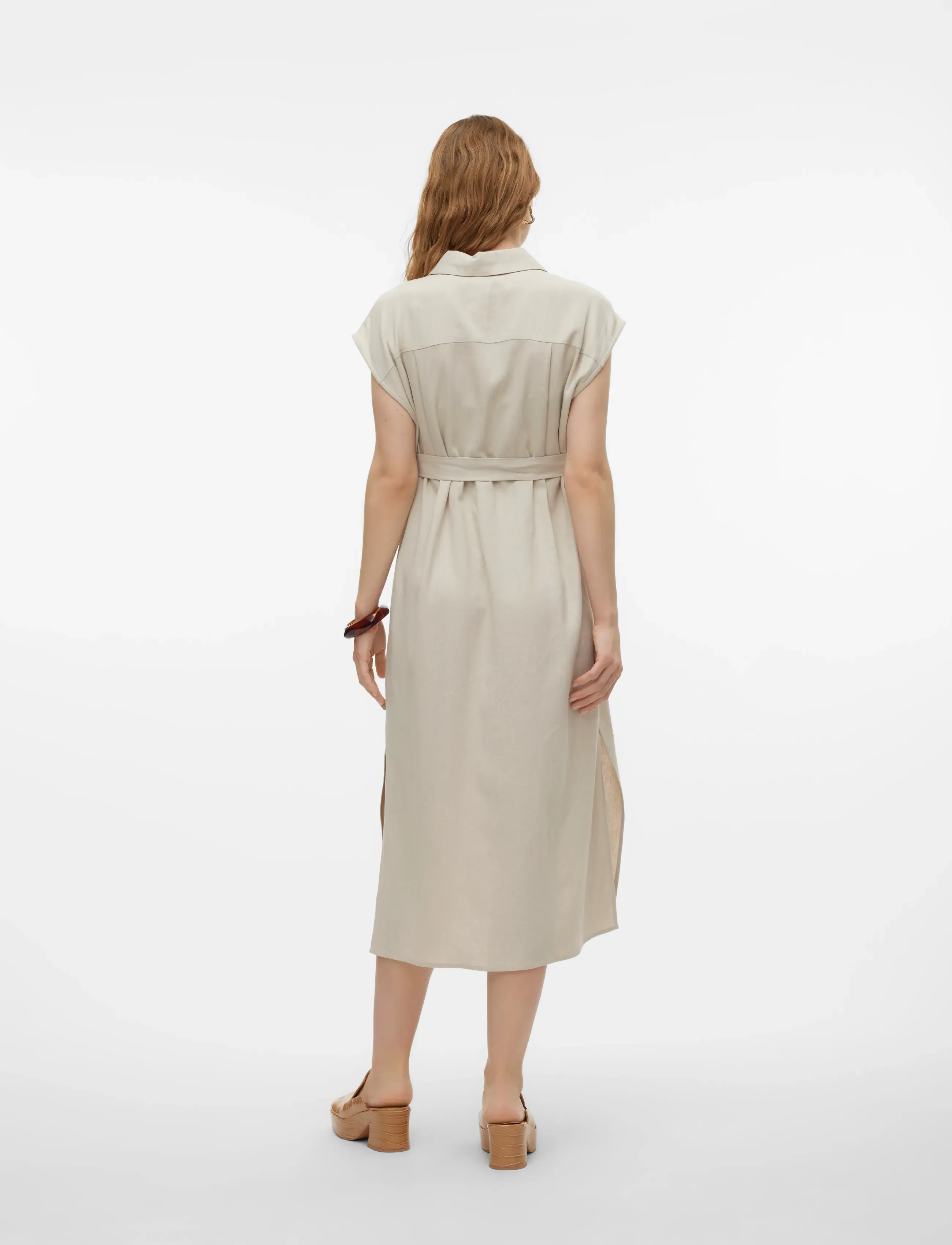 Vero Moda Maternity - VMMMYMILO SL CALF SHIRT DRESS WVN - robes chemises - silver lining - 2