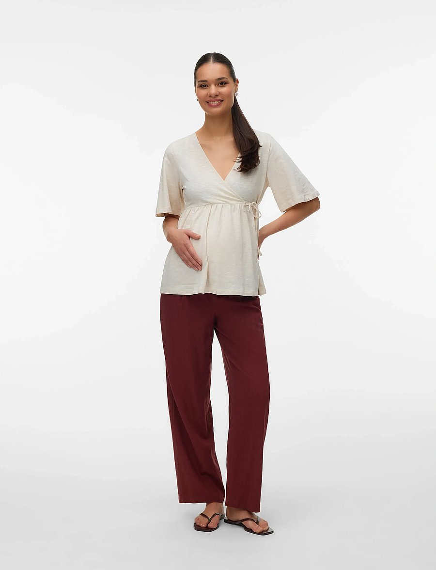 Vero Moda Maternity - VMMJESMILO WIDE PANTS WVN GA - apakšējais apģērbs - andorra - 3