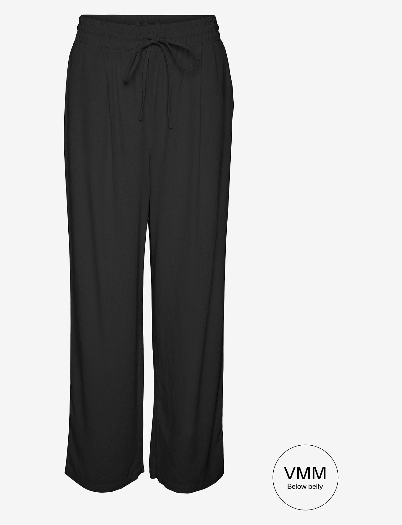 Vero Moda Maternity - VMMJESMILO WIDE PANTS WVN GA - leinenhosen - black - 1