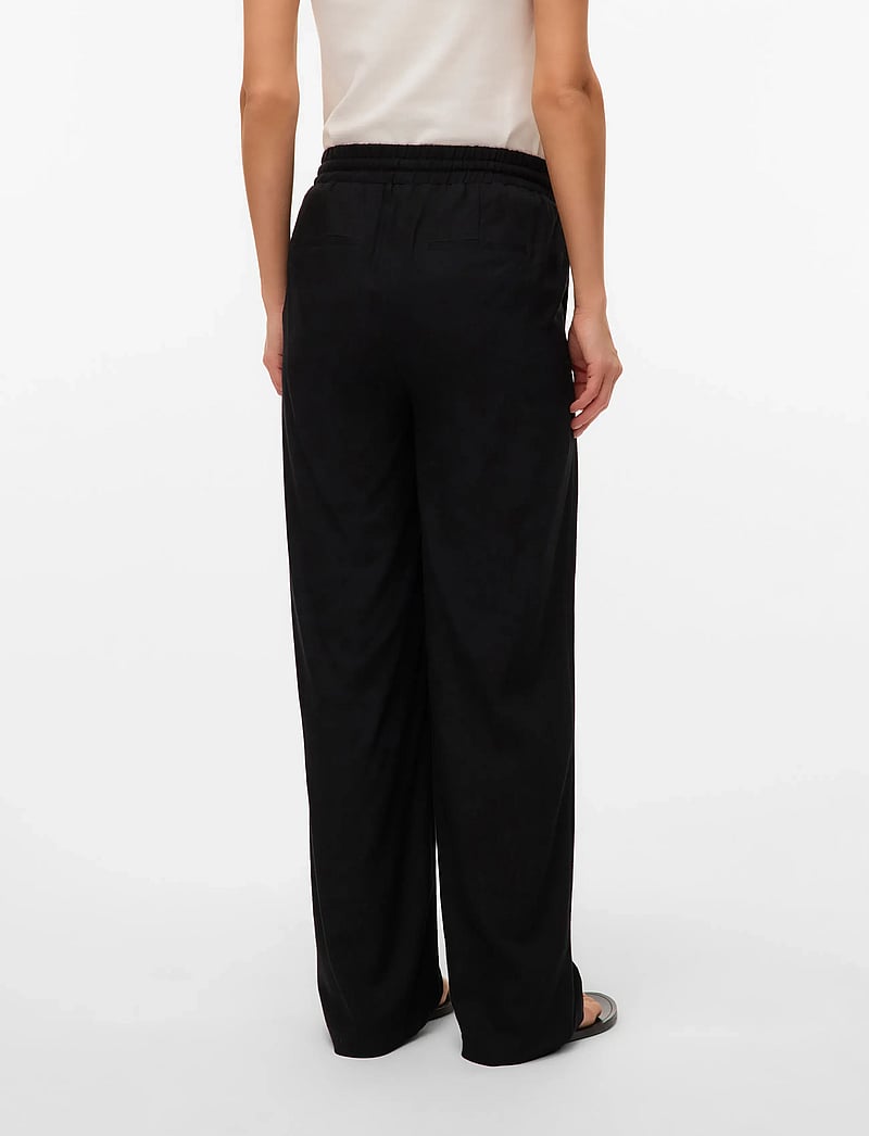 Vero Moda Maternity - VMMJESMILO WIDE PANTS WVN GA - leinenhosen - black - 2