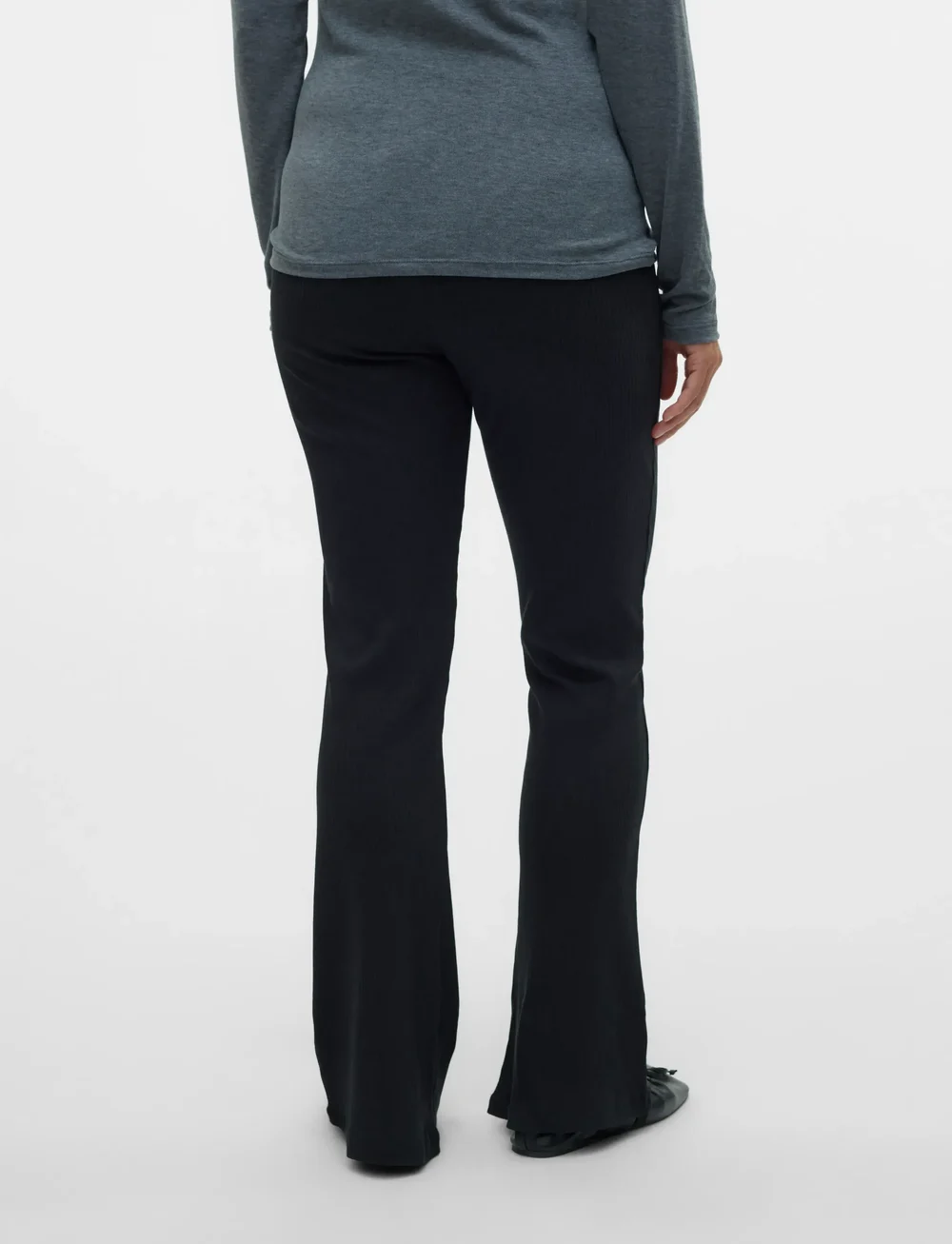 Vero Moda Maternity - VMMLAVENDER HW FLARED LEGGINGS NOOS - underdele - black - 4