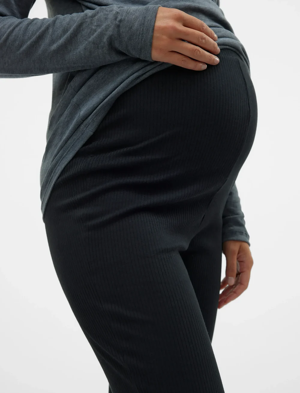 Vero Moda Maternity - VMMLAVENDER HW FLARED LEGGINGS NOOS - underdele - black - 5