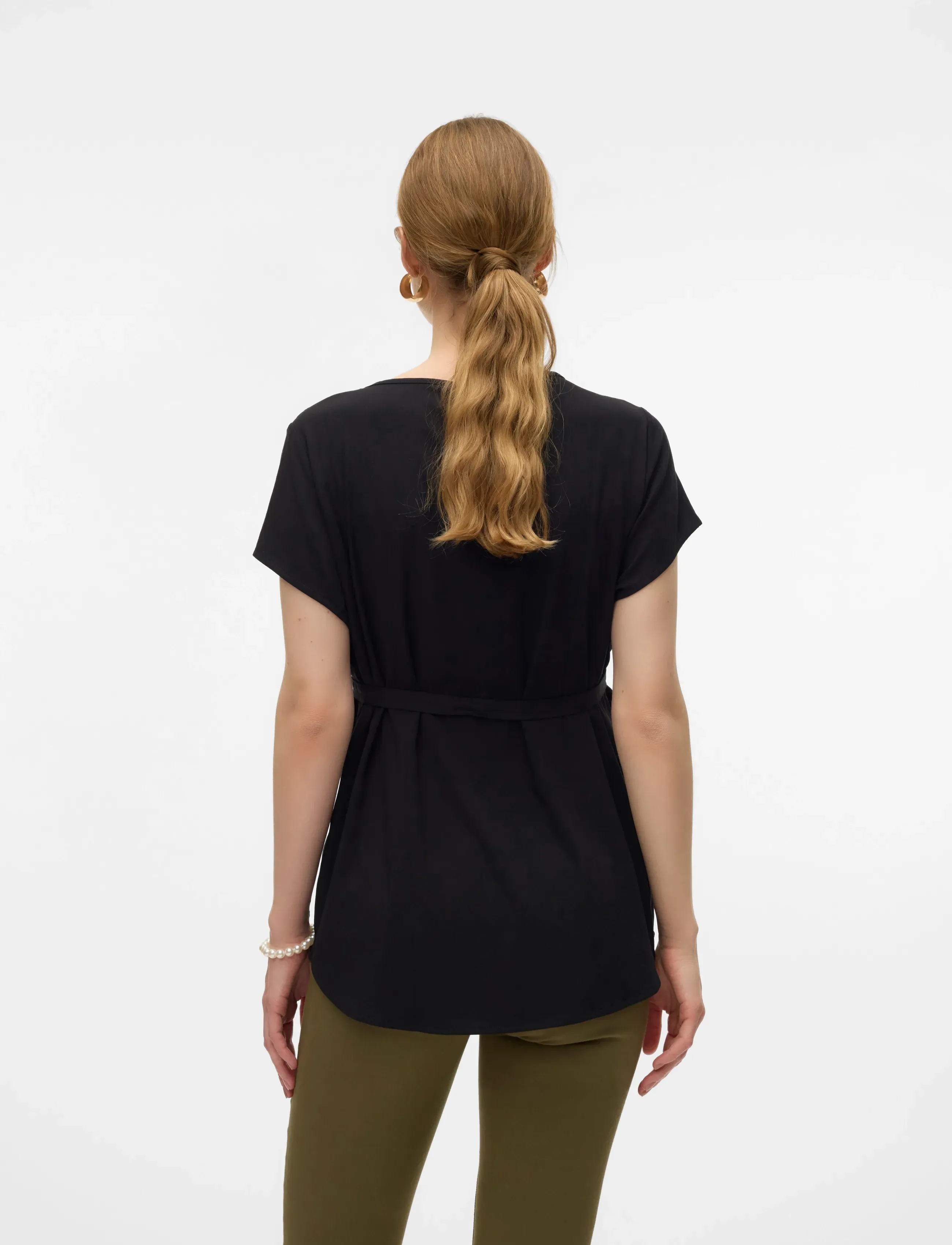 Vero Moda Maternity - VMMBELLA SS TOP WVN GA NOOS - topid - black - 5